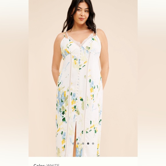 Anthropologie Dresses & Skirts - NWT Anthropologie Lace Button-Front Slip Dress MIDI Size 16